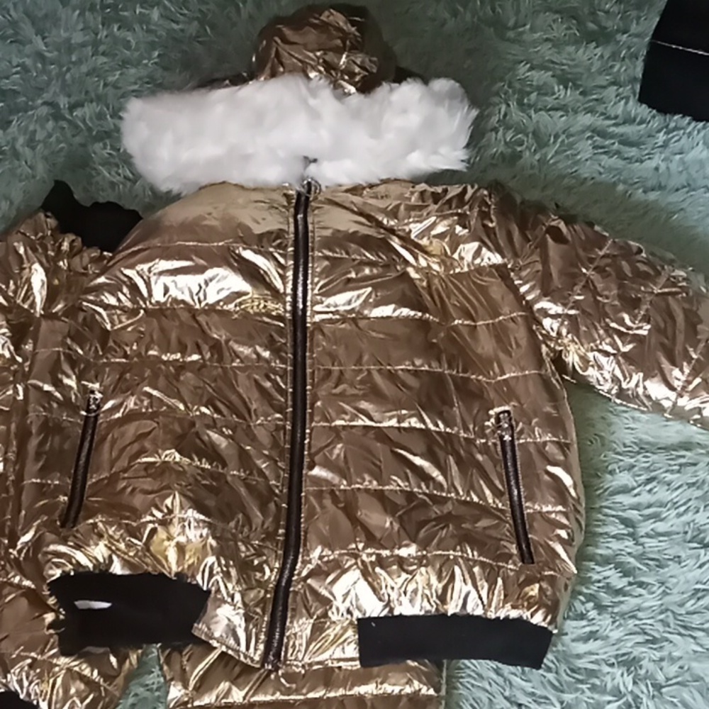 Gold Snow Jacket and Snow Pants